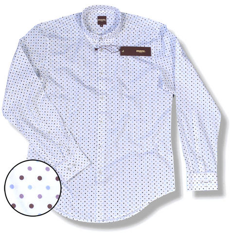 New Merc Mod Button Down Polka Dot L/S Shirt White Preview